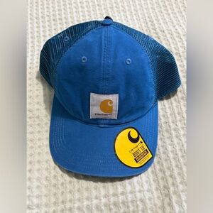 Carhartt Canvas Mesh Back Cap One Size Blue Built to Last NWT (unisex)